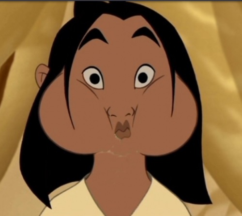 High Quality Mulan mouthfull Blank Meme Template