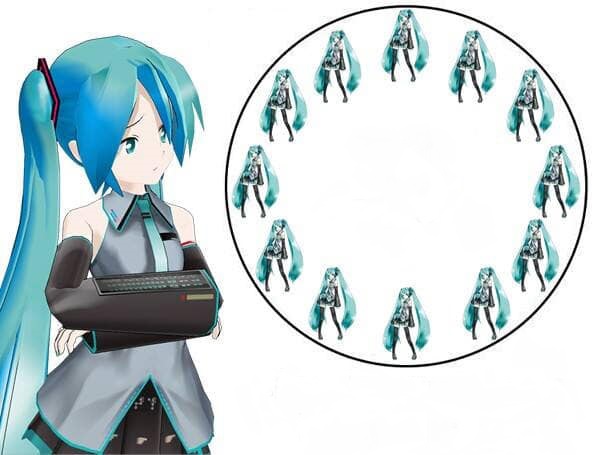 High Quality Blank Miku Clock Blank Meme Template