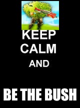 Keep calm blank | BE THE BUSH | image tagged in keep calm blank | made w/ Imgflip meme maker