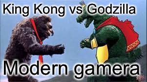 Smash bros ultimate in real life  | King Kong vs Godzilla; Modern gaming era | image tagged in super smash bros | made w/ Imgflip meme maker