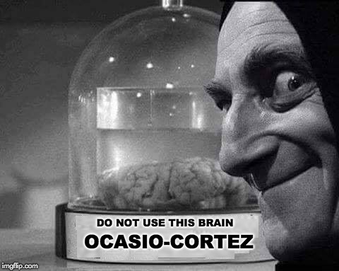 Aby-Normal | OCASIO-CORTEZ; DO NOT USE THIS BRAIN | image tagged in alexandria ocasio-cortez | made w/ Imgflip meme maker