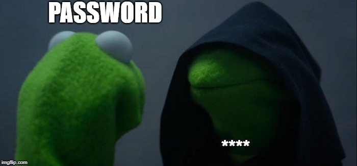 Evil Kermit | PASSWORD; **** | image tagged in memes,evil kermit | made w/ Imgflip meme maker