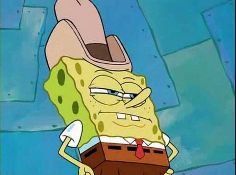 High Quality cowboy spongebob Blank Meme Template