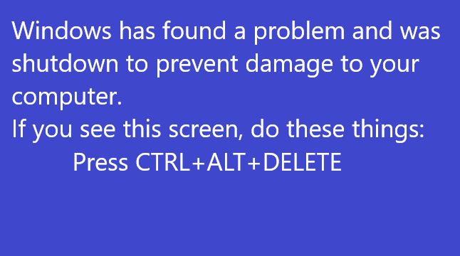 High Quality Old BSOD Blank Meme Template