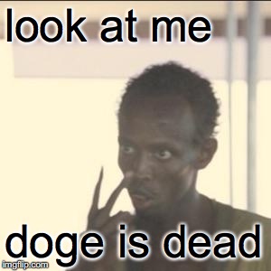 Look At Me Meme | look at me; doge is dead | image tagged in memes,look at me | made w/ Imgflip meme maker