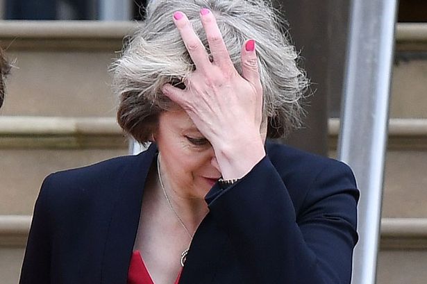 High Quality Theresa May facepalm Blank Meme Template