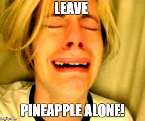 Leave Britney Alone | LEAVE PINEAPPLE ALONE! | image tagged in leave britney alone | made w/ Imgflip meme maker