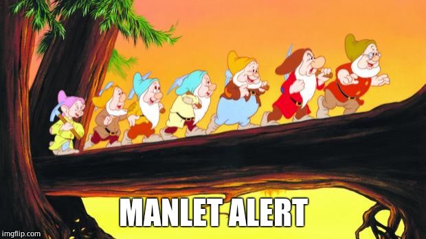 7 dwarfs | MANLET ALERT | image tagged in 7 dwarfs | made w/ Imgflip meme maker