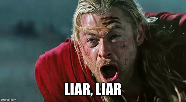 Thor No! | LIAR, LIAR | image tagged in thor no | made w/ Imgflip meme maker