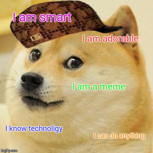 Doge | I am smart; I am adorable; I am a meme; I know technoligy; I can do anything | image tagged in memes,doge,scumbag | made w/ Imgflip meme maker