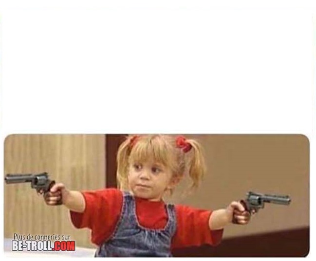 Gun girl Blank Meme Template