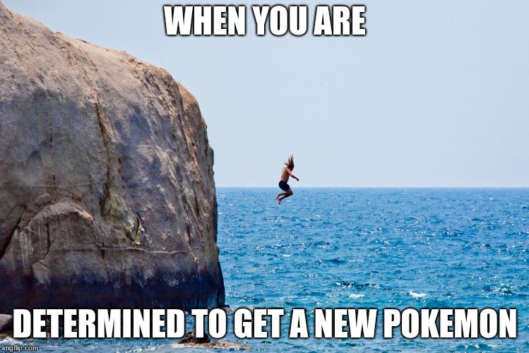 WHEN YOU ARE; DETERMINED TO GET A NEW POKEMON | image tagged in pokemon go | made w/ Imgflip meme maker