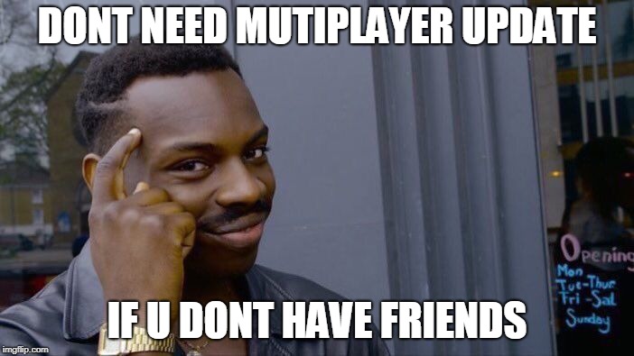 Single Player Forever | DONT NEED MUTIPLAYER UPDATE; IF U DONT HAVE FRIENDS | image tagged in memes,roll safe think about it | made w/ Imgflip meme maker