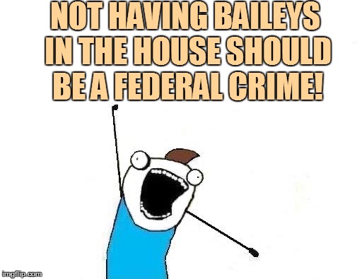 NOT HAVING BAILEYS IN THE HOUSE SHOULD BE A FEDERAL CRIME! | made w/ Imgflip meme maker