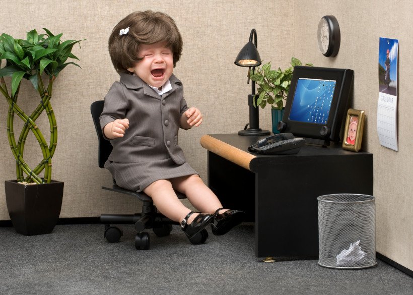 High Quality Crying Office Child Blank Meme Template
