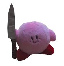 High Quality kirby with knife Blank Meme Template