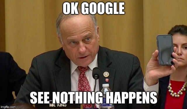 OK GOOGLE; SEE NOTHING HAPPENS | image tagged in google | made w/ Imgflip meme maker