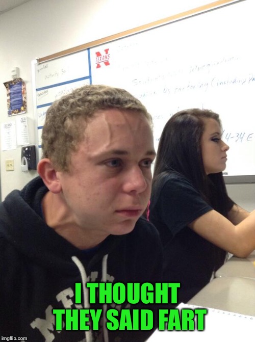 Hold fart | I THOUGHT THEY SAID FART | image tagged in hold fart | made w/ Imgflip meme maker