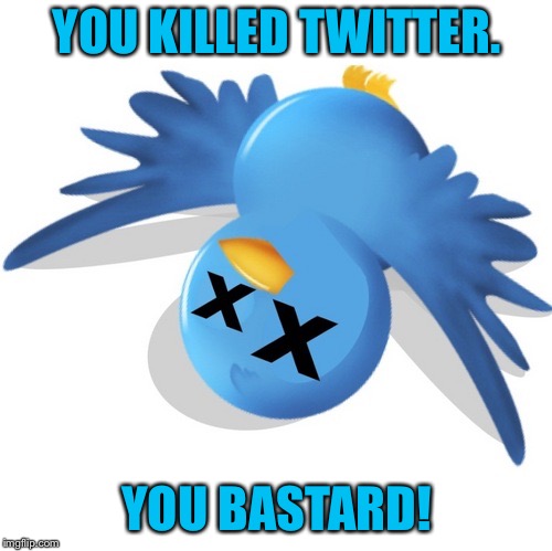 YOU KILLED TWITTER. YOU BASTARD! | made w/ Imgflip meme maker