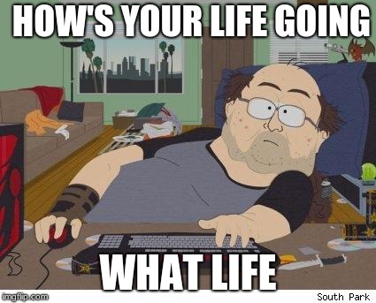 no life | HOW'S YOUR LIFE GOING; WHAT LIFE | image tagged in no life | made w/ Imgflip meme maker