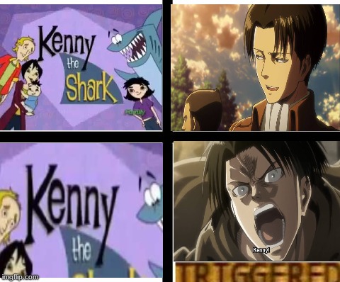 Levi hates kenny meme | image tagged in triggered template,attack on titan,memes,funny memes,triggered,anime | made w/ Imgflip meme maker