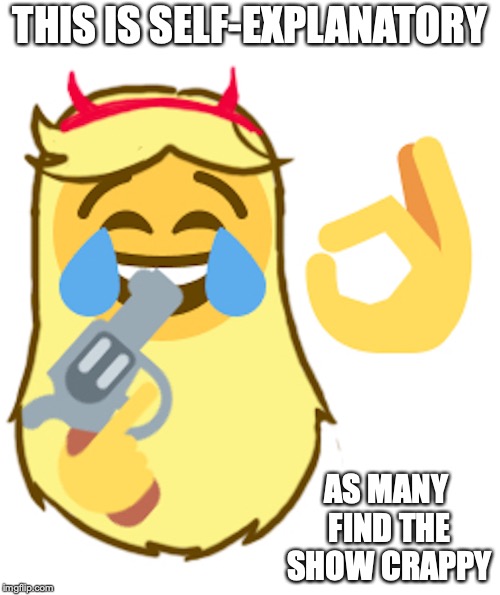 Star Butterfly Suicide Emoji | THIS IS SELF-EXPLANATORY; AS MANY FIND THE SHOW CRAPPY | image tagged in star vs the forces of evil,star butterfly,memes,emoji | made w/ Imgflip meme maker
