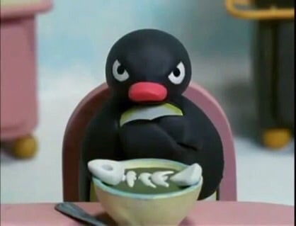 Pingu Grumpy Blank Meme Template