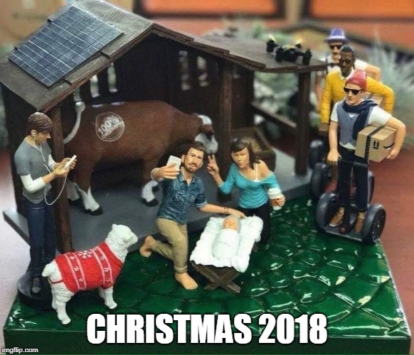 Christmas 2018 | CHRISTMAS 2018 | image tagged in christmas 2018,star,mary and joseph,jesus | made w/ Imgflip meme maker