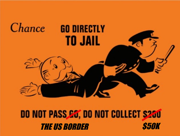 Taco Tuesday | $50K; THE US BORDER | image tagged in monopoly,illegal immigration,illegal aliens,extortion,secure the border | made w/ Imgflip meme maker
