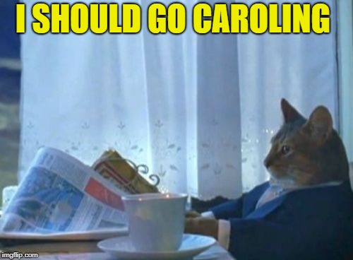 I Should Buy A Boat Cat Meme | I SHOULD GO CAROLING | image tagged in memes,i should buy a boat cat | made w/ Imgflip meme maker