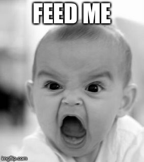 Angry Baby Meme | FEED ME | image tagged in memes,angry baby | made w/ Imgflip meme maker