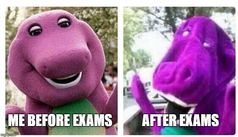Final Exams Be Like... | ME BEFORE EXAMS; AFTER EXAMS | image tagged in final exams be like | made w/ Imgflip meme maker