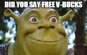 DID YOU SAY FREE V-BUCKS | image tagged in did u say somthing | made w/ Imgflip meme maker