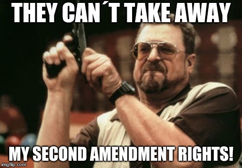 Am I The Only One Around Here | THEY CAN´T TAKE AWAY; MY SECOND AMENDMENT RIGHTS! | image tagged in memes,am i the only one around here | made w/ Imgflip meme maker