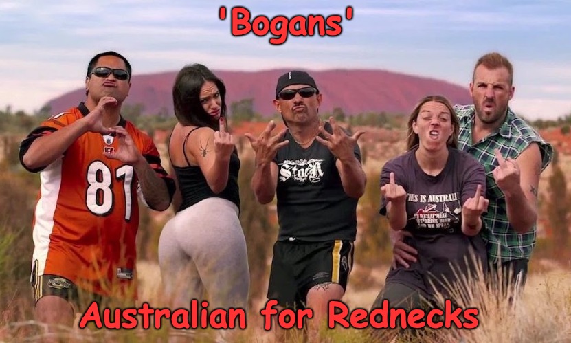 Have a Captain Cook at the Bogans, They make Rednecks look Sophisticated!  | 'Bogans'; Australian for Rednecks | image tagged in bogans,australians | made w/ Imgflip meme maker