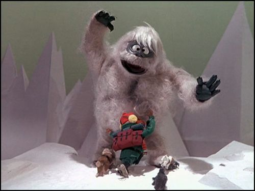 High Quality Yukon Cornelius "interacts" with Abominable Snow Monster Blank Meme Template