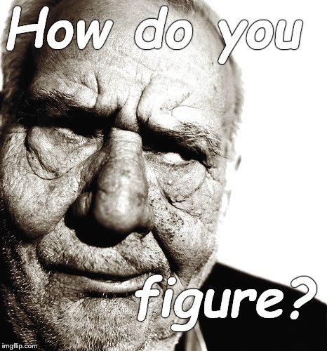 Skeptical old man | How do you figure? | image tagged in skeptical old man | made w/ Imgflip meme maker