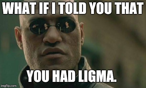 Matrix Morpheus Meme | WHAT IF I TOLD YOU THAT; YOU HAD LIGMA. | image tagged in memes,matrix morpheus | made w/ Imgflip meme maker
