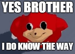 Do you know the way | YES BROTHER; I DO KNOW THE WAY | image tagged in do you know the way | made w/ Imgflip meme maker
