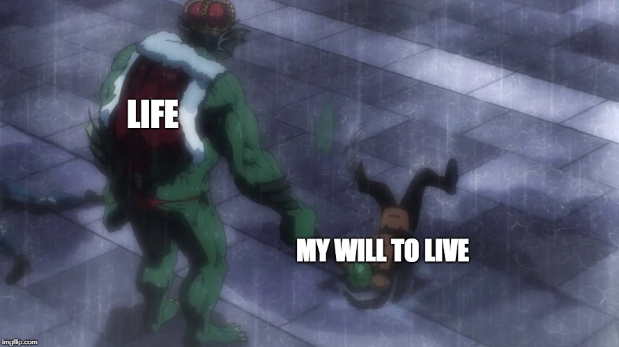 Life | LIFE; MY WILL TO LIVE | image tagged in anime meme | made w/ Imgflip meme maker