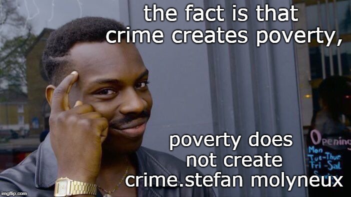 stefan molyneux proves that crime creates poverty. not the mainstream story. | the fact is that crime creates poverty, poverty does not create crime.stefan molyneux | image tagged in stefan molyneux,communist propaganda,the media lies | made w/ Imgflip meme maker