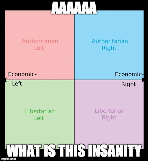 Political compass | AAAAAA; WHAT IS THIS INSANITY | image tagged in political compass | made w/ Imgflip meme maker