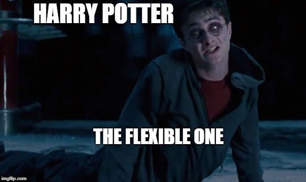 the Chosen One? | HARRY POTTER; THE FLEXIBLE ONE | image tagged in harry potter | made w/ Imgflip meme maker