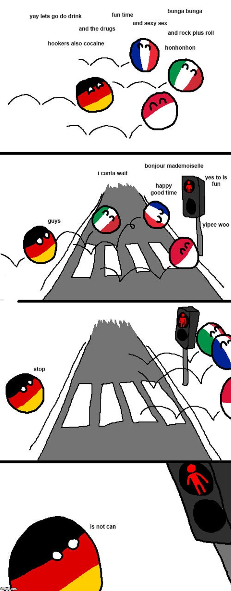 Because Germany | image tagged in countryballs,polandballs | made w/ Imgflip meme maker