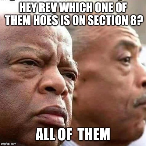HEY REV WHICH ONE OF THEM HOES IS ON SECTION 8? ALL OF  THEM | image tagged in political correctness | made w/ Imgflip meme maker