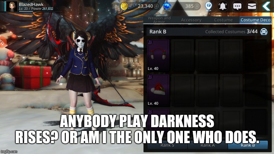 Anyone? No litterly, does anyone play Darkness Rises?  | ANYBODY PLAY DARKNESS RISES?
OR AM I THE ONLY ONE WHO DOES. | image tagged in video games,darkness rises | made w/ Imgflip meme maker