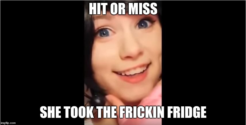 Hit Or Miss | HIT OR MISS; SHE TOOK THE FRICKIN FRIDGE | image tagged in hit or miss | made w/ Imgflip meme maker
