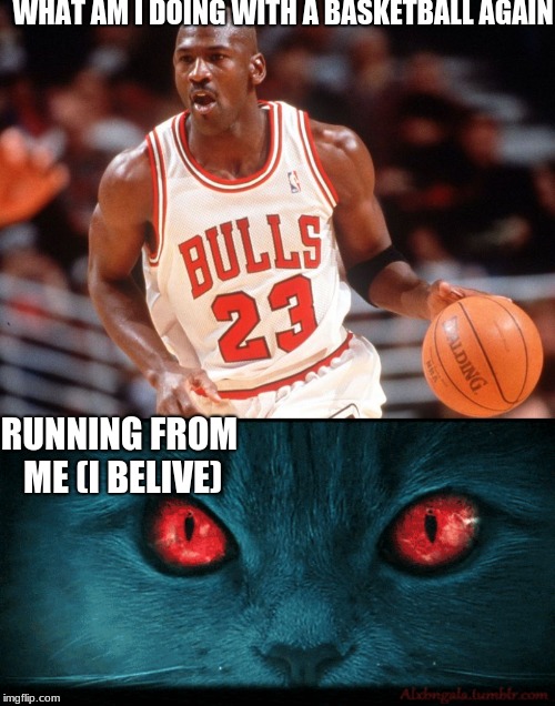 Hell no,no,no | WHAT AM I DOING WITH A BASKETBALL AGAIN; RUNNING FROM ME (I BELIVE) | image tagged in jordan,hell nonono | made w/ Imgflip meme maker