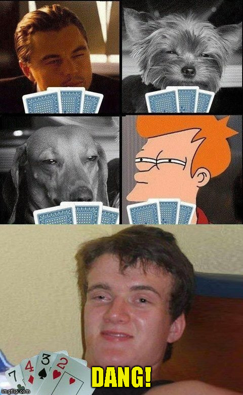 10 guy Poker  | DANG! | image tagged in 10 guy poker | made w/ Imgflip meme maker