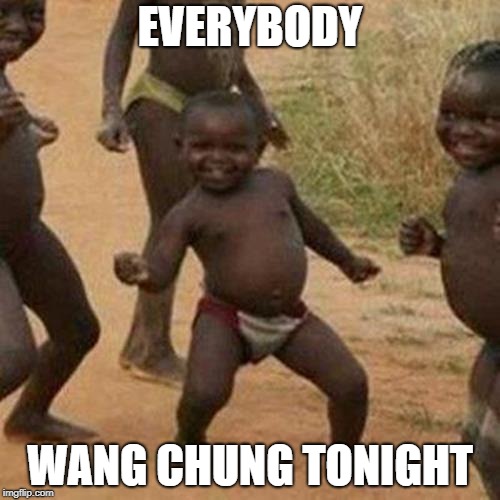 Happy Friday!   | EVERYBODY; WANG CHUNG TONIGHT | image tagged in memes,third world success kid | made w/ Imgflip meme maker